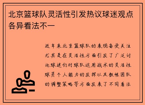 北京篮球队灵活性引发热议球迷观点各异看法不一